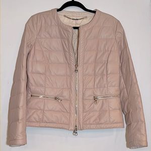 Di Bello real leather, real down jacket. Pastel light pink. Worn twice.